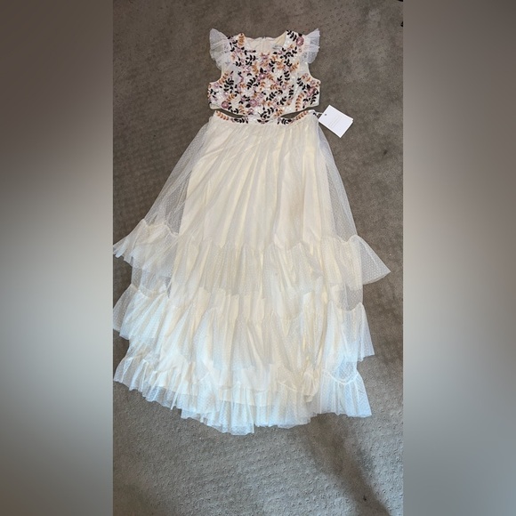 Mac Duggal 35106 NWT Cutout Waist Ruffle Skirt Dress - Picture 9 of 17